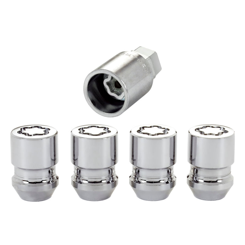 McGard Wheel Lock Nut Set - 4pk. (Cone Seat) M12X1.5 / 19mm & 21mm Dual Hex / 1.28in. L - Chrome (24157)