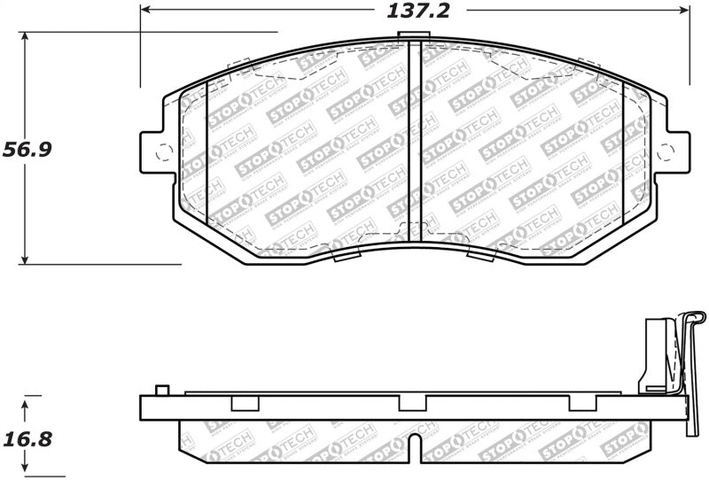 StopTech 13+ FR-S, 86, BRZ, 22+ GR86 Street Select Front Brake Pads